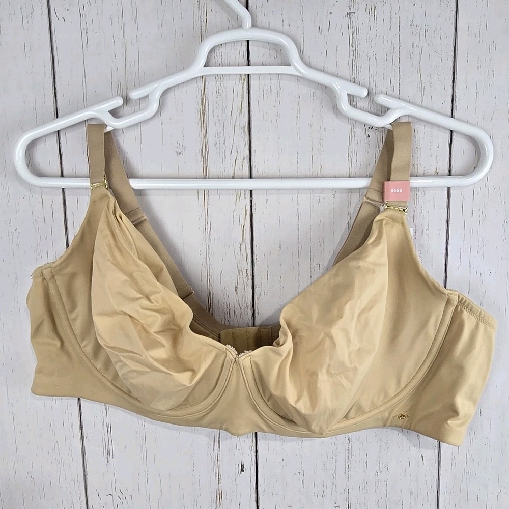 Cacique Smart Lift Balconette Bra Women 50DD Tan Unlined Underwire 1142185